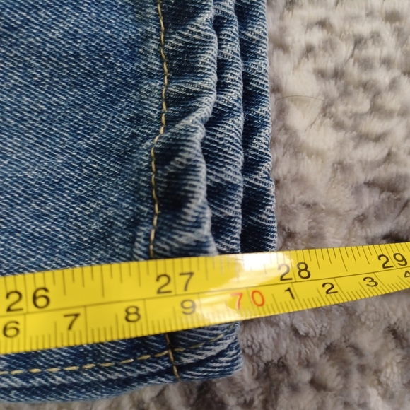 Shein high waisted distressed Printed Medium Wash baggy jeans Sz M Youth - Picture 6 of 9